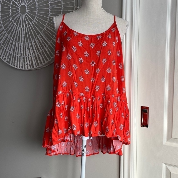 Old Navy Tops - Old Navy - Flouncy Summery Babydoll Tank Top in Blood Orange​​​​​​​​​​​​